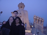 Erica John Mitali On Roof Of La Pedrera